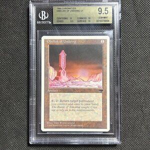 1995 MTG Magic The Gathering CHRONICLES OBELISK OF UNDOING BGS 9.5 Gem Mint